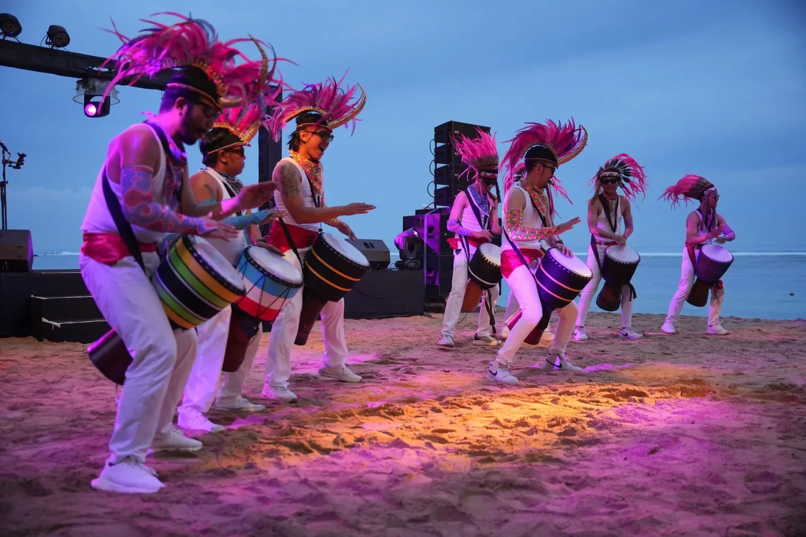 Festival drummers performing at Canalys Forum in Bali