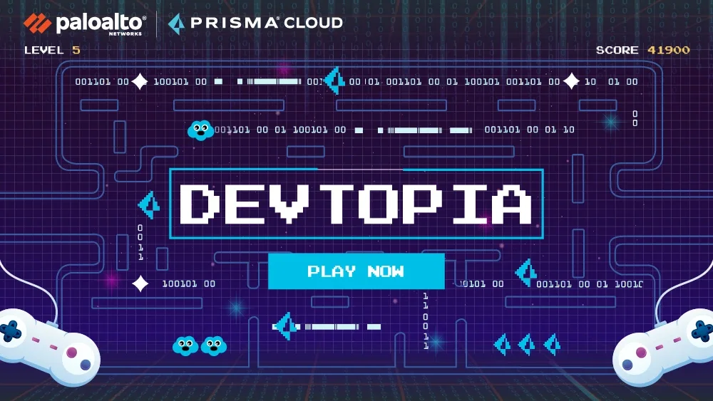 Original Devtopia campaign artwork for Palo Alto Networks and Prisma Cloud