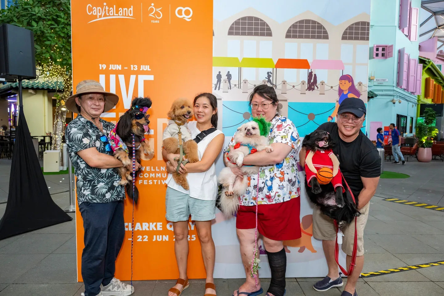 Participants at CapitaLand’s Live It Up wellness festival launch at CQ