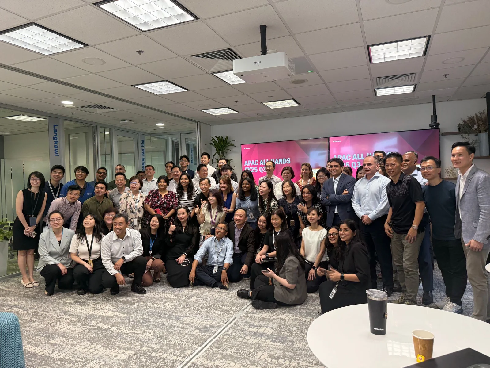 Colleagues gathered for a NetApp APAC All Hands group photograph