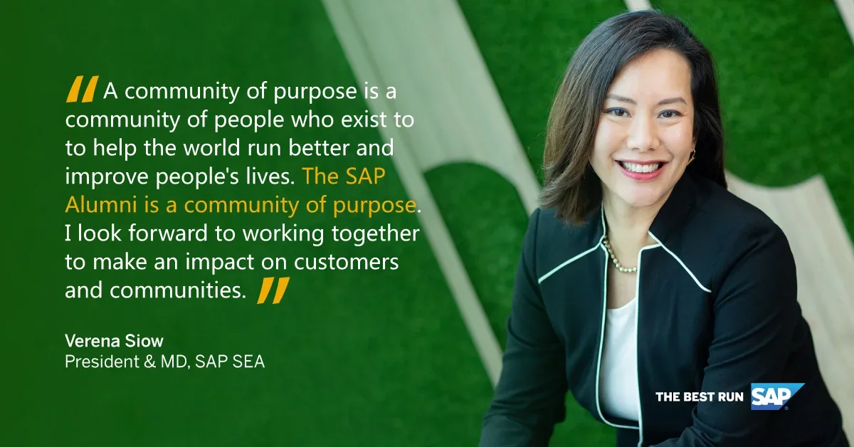 Original SAP Alumni campaign creative, retained in NOW’s May 2025 credentials